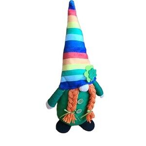 Troll* Gnome 14" Rainbow Hat, Orange Braids NWOT Lucky